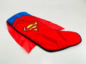DC Universe SUPERMAN Christmas Stocking 18" L w/ Cape Vinyl Yellow Logo - Picture 1 of 7