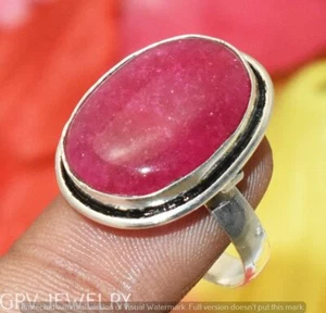 Pink Aventurine Gemstone Ring 925 Sterling Silver Overlay Us Size 7.5" U293-E113 - Picture 1 of 1