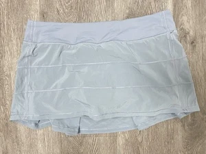 Lululemon Skirt Womens 12 Regular Pace Rival Mid Rise Tennis Skort Chambray Blue - Picture 1 of 10