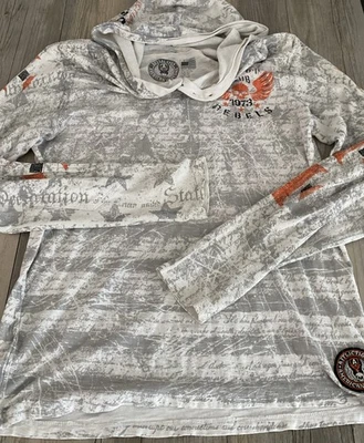 Affliction Hoodie Henley Shirt Long Sleeve 1973 Motor Club Rebels XL (READ)👇 - Image 1 of 4