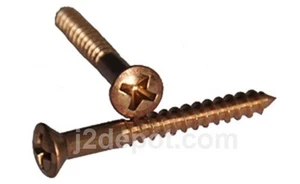 Silicon Bronze Wood Screw Frearson Oval 6 x 1 1/4 100pc - Picture 1 of 1