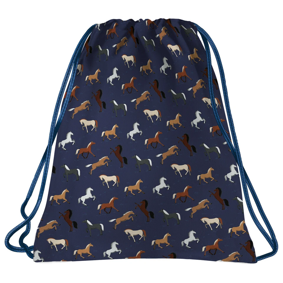 Pferde Sportbeutel Turnbeutel Tasche Sporttasche Schuhbeutel Pferde Motiv