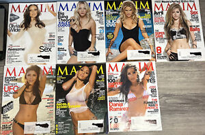Maxim Lot of 9 Adult Magazines 2009-2010 Mixed Vintage Set