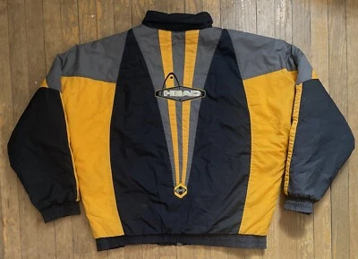 Chaqueta Abrigo Vintage Head Ski Moto de Nieve Invierno Cremallera Completa Color Bloque Talla Mediana Foto 1 de 4