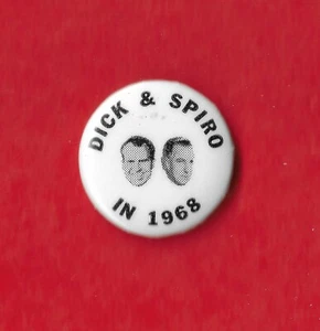 1968 Nixon & Agnew - 7/8" / "Mini Jugate" Presidential Campaign Button (Pin22) - Picture 1 of 2