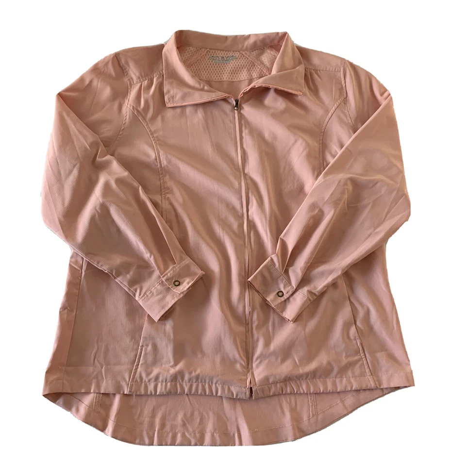 Jaqueta Royal Robbins Casual Leve com Zíper Completo Masculina Tamanho XL Rosa Pêssego - Imagem 1 de 4