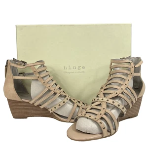 Hinge - Women's Sz 10(M) Beige/Blush Nubuck - Leather - HGNOLAN-LEA - New w/Box! - Picture 1 of 12