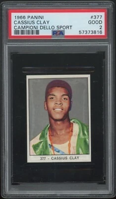 1966 Panini #377 Cassius Clay PSA 2 Good Muhammad Ali - Image 1 of 2