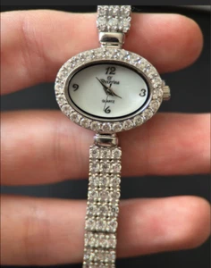 NEW 925 Sterling Silver Women's Quartz Watch - 3 Row CZ Tennis Bracelet, 37.15g - Picture 1 of 14