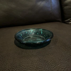 Vintage U.S.A. Hazel Atlas Cobalt Blue Glass Dish 5” Trinket Bowl Ashtray - Picture 1 of 10