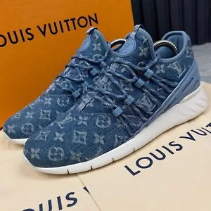 Louis Vuitton Fastlane Monogram Sneakers Blue Denim 7 LV or 8 US or 41 EUR - Picture 1 of 12
