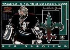 2002-03 PACIFIC 2002 LES GARDIENS CARD SHOW JEAN SEBASTIEN GIGUERE /99