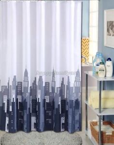 Multicolor New York City Pattern Design Bathroom Fabric Shower Curtain ys863