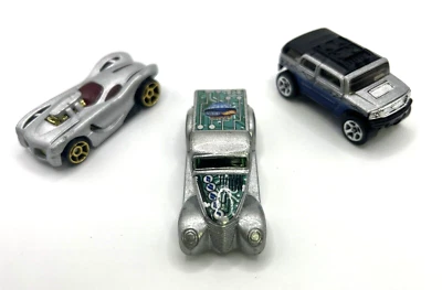 Set of 3 Silver Hot Wheels Classics - Rockster Hummer, Super Smooth, 16 Angels - Image 1 of 4