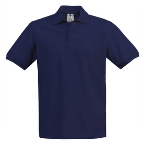 Boys Girls Navy Blue Pique Polo Shirt School Uniform Short Sleeve Sizes 4 to 18 - Picture 1 of 1