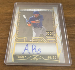 2022 LEAF TRINITY CLEAR GOLD RC AUTO ALEXANDER RAMIREZ SSP #/50 NEW YORK METS