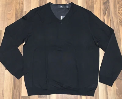 CK Calvin Klein (XL XXL) 100% Extra Fine Merino Wool Crewneck Pullover Sweater - Image 1 of 4