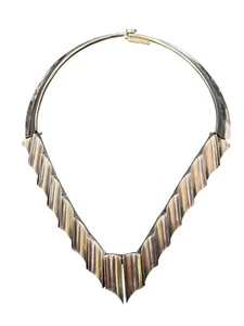 Mexican Modernist Sterling Silver Necklace 145grams - Picture 1 of 6