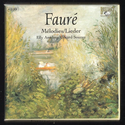 4 CD ★ Fauré : Mélodies, Lieder - Ameling, Souzay ★ BOX 4 CD BRILLANT CLASSICS - Photo 1/2