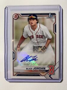 2021 Bowman Baseball Blaze Jordan Paper 1st Auto Boston Red Sox #PAPR-BJ