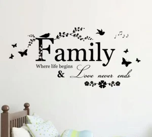 1 Sheet Family Wall Sticker for Living Room Bedroom Walls And Doors - Picture 1 of 6