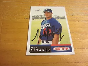 Nick Alvarez handsigniert 2002 Topps Total #429 ROOKIE Karte MLB Baseball Dodgers - Bild 1 von 3