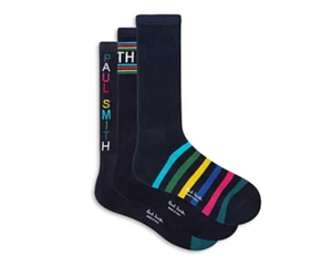 Ps Paul Smith Crew Socks Set of 3 Multi One Size 4423 - Picture 1 of 1