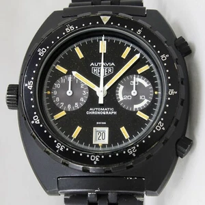 Vintage Heuer Autavia Chronograph 42mm PVD Coated Rare Serviced Watch Ref 113603 - Bild 1 von 20