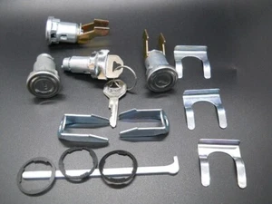 55 56 57 Chevy Cilindro de encendido Puerta Maletero Cerradura Llaves Tapas de bloqueo acanaladas - Imagen 1 de 5