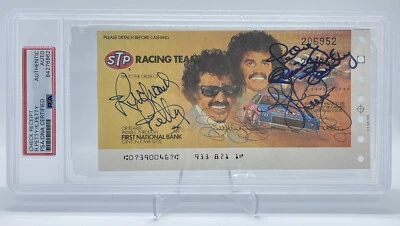 Richard Petty & Kyle Petty Dual Signed Auto Autographed Nascar Check PSA/DNA COA - Image 1 of 4