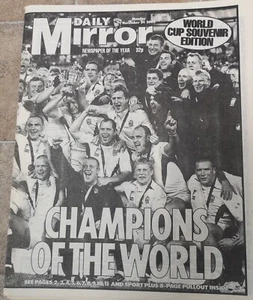 ENGLAND Rugby World Cup Winner Newspaper 6 Nations Australia Team Poster Old UK - Bild 1 von 13