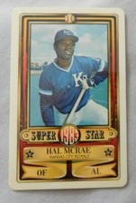 1983 Perma Graphics Super Star Credit Card Hal McRae Kansas City Royals