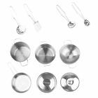10 Pieces Mini   Cookware Set Stainless Cooking Toys Age 3+ D