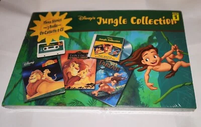  Disney's Jungle Collection Tarzan, Lion King Simba's Pride Books Cassette & CD  - Image 1 of 4