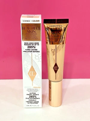 CHARLOTTE TILBURY Beautiful Skin Foundation 1 oz./30 ml. New Boxed - 4 Warm - Image 1 of 4