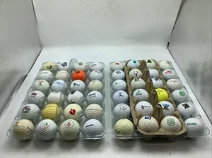 48 (4 Dozen) Logo Golf Balls Courses Brands Products Collectible Golf Ball Lot - Picture 1 of 10