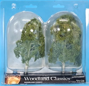 Woodland Scenics TR3537 - Waters Edge Trees 6"-7" Ready Made 2 Pack - Picture 1 of 6