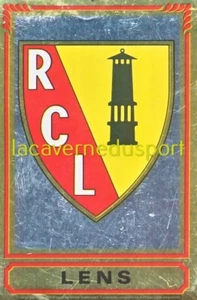 076 ECUSSON BADGE FOIL RC LENS STICKER PANINI FOOTBALL FRANCE 1984 1985 - Foto 1 di 1
