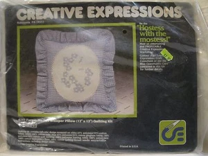 1984 Creative Expressions Vergissmeinnicht Flüstern Stickerei Kissen Quilten Kit - Bild 1 von 3
