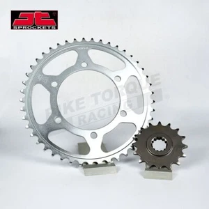 JT Front & Rear Steel Sprocket Set to fit Suzuki LT-R450 K8-L0 Quadracer 06-10 - Picture 1 of 1