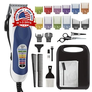Men Professional Hair Cut Clippers Cutting Barber Salon Kit Trimmer Machine NEW - Picture 1 of 8