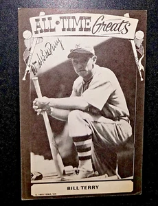 Bill Terry Signed 1973 TCMA Postcard NY GIANTS HOF GAI COA - Picture 1 of 5