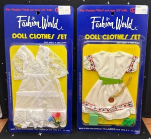 Fashion World Larco Doll Clothes Set In Original Packaging Lot/2 Hong Kong 70's - Picture 1 of 3