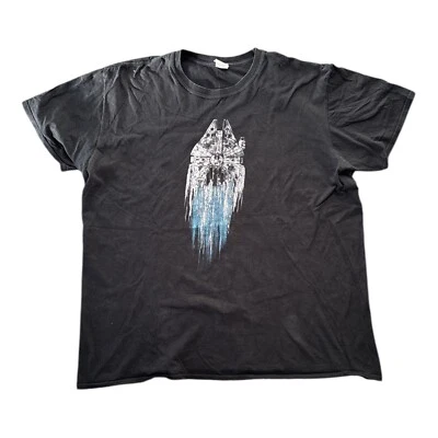 Camiseta Star Wars Halcón Milenario Para Hombre 2XL Negra Gildan Algodón Estilo Suave Foto 1 de 4