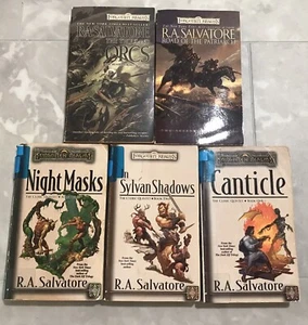 5 Forgotten Realms PB 1-3 the Cleric Quintet R.A. Salvatore- RoadofPtrch-1K Orcs - Picture 1 of 6