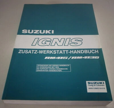 Manuel D'Atelier Supplément Suzuki Événement RM415/RM413D Support 11/2003 - Photo 1/4