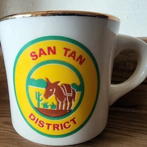 Vintage Boy Scouts of America San Tan District Becher Tasse Keramik BSA 3 1/4" - Bild 1 von 7