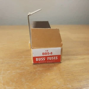 New Lot Bussmann BBS-8 Amp Fuses 250 Volts NIB QTY 9 - Foto 1 di 5