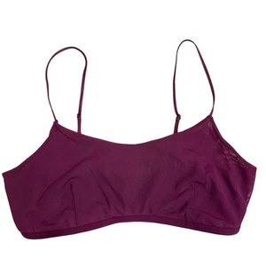 Alo Yoga Airmesh Venus Bralette Size M Purple Red Adjustable Straps Activewear - Picture 1 of 12