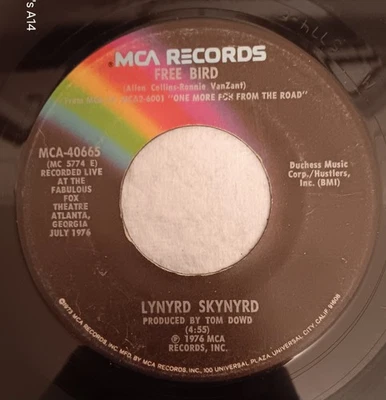 Lynyrd Skynyrd Searching / Free Bird MCA-40665 Vinyl 45 Southern Rock RARE!!! - Image 1 of 4